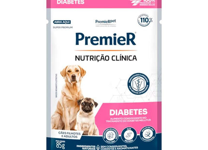 PREMIER NUTRICAO CLINICA CAES UMIDOS DIABETES 85G