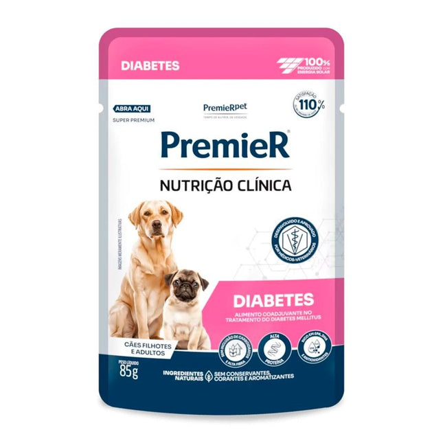PREMIER NUTRICAO CLINICA CAES UMIDOS DIABETES 85G