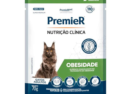 PREMIER NUTRICAO CLINICA GATOS UMIDOS OBESIDADE 70G