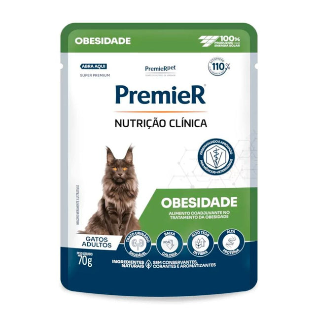 PREMIER NUTRICAO CLINICA GATOS UMIDOS OBESIDADE 70G