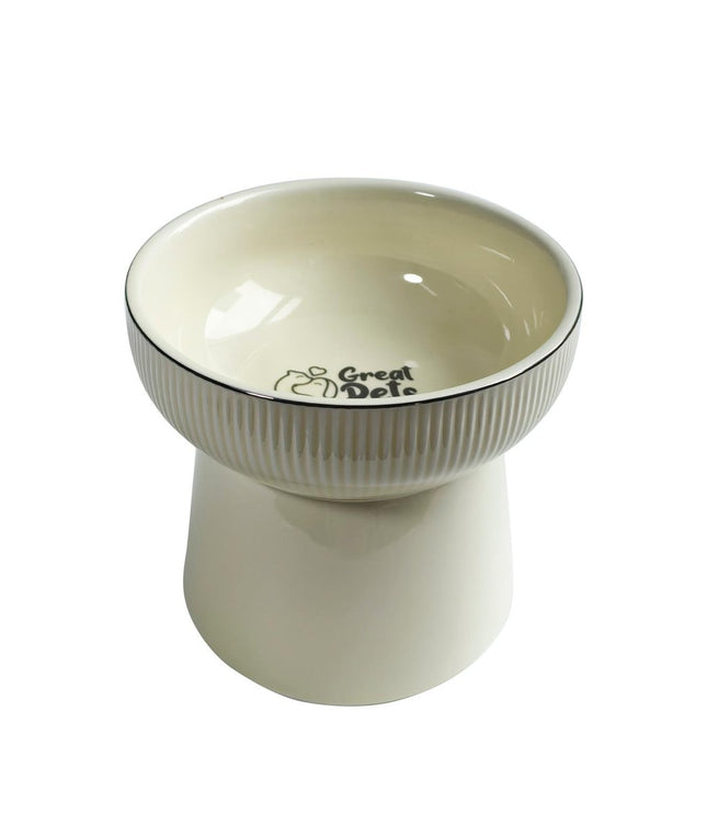 GREAT PETS COMEDOURO CERAMICA ALTO BEGE 250ML