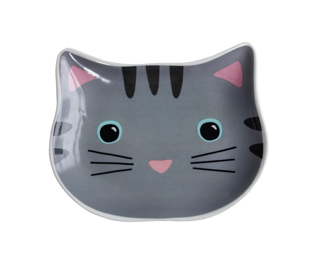 GREAT PETS COMEDOURO CERAMICA GATINHO CINZA