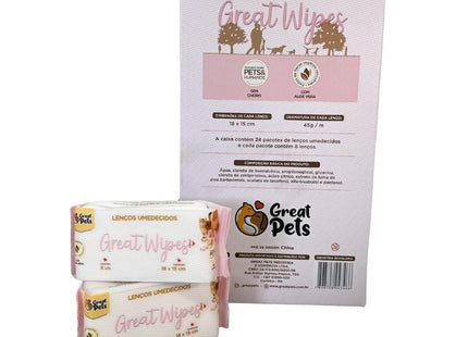 GREAT PETS LENCOS UMEDECIDOS WIPES C/8 UNI