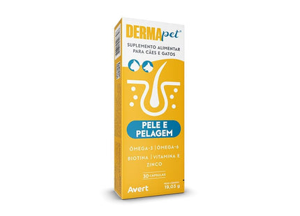 AVERT DERMA PET PELE E PELAGEM - 30 CAPSULAS