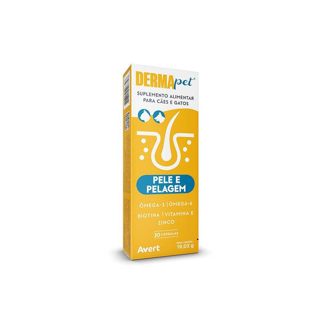 AVERT DERMA PET PELE E PELAGEM - 30 CAPSULAS
