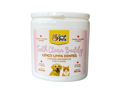 GREAT PETS LENCO LIMPA DENTES C/ 60UN