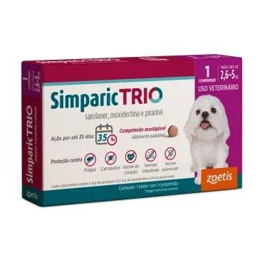ZOETIS SIMPARIC TRIO CAES 2,6 A 5KG 6MG - 1 COMPRIMIDOS