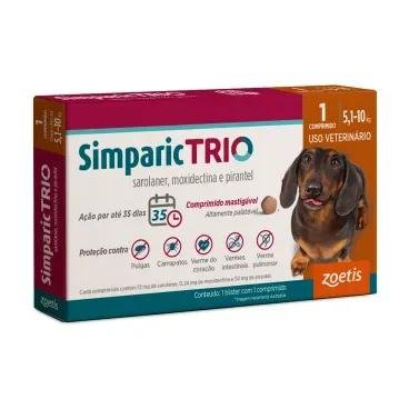 ZOETIS SIMPARIC TRIO CAES 5 A 10KG 12MG - 1 COMPRIMIDOS
