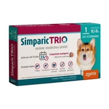 ZOETIS SIMPARIC TRIO CAES 10,1 A 20KG 24MG - 1 COMPRIMIDOS