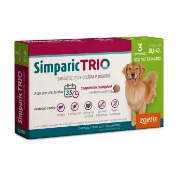 ZOETIS SIMPARIC TRIO CAES 20,1 A 40KG 48MG - 3 COMPRIMIDOS