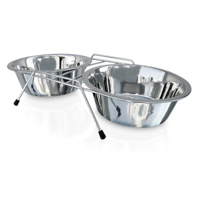 CHALESCO COMEDOURO INOX DUPLO NR.3