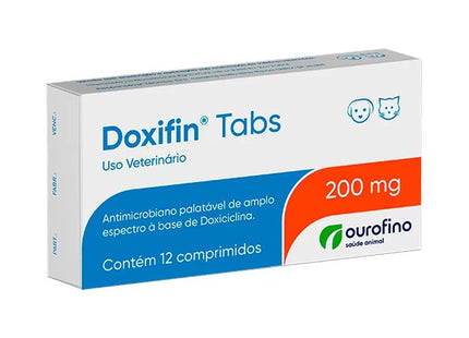 OURO FINO DOXIFIN TABS 200MG - CAIXA 12 COMPRIMIDOS