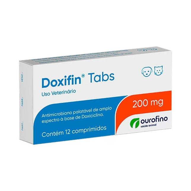 OURO FINO DOXIFIN TABS 200MG - CAIXA 12 COMPRIMIDOS