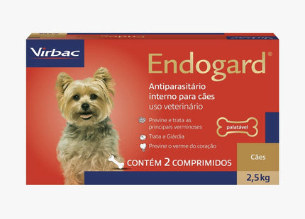VIRBAC ENDOGARD CAES 2,5KG - 2 COMPRIMIDOS