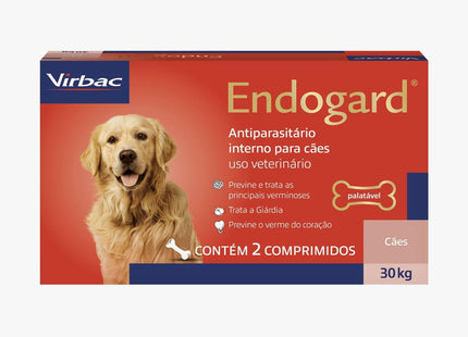 VIRBAC ENDOGARD CAES 30KG - 2 COMPRIMIDOS