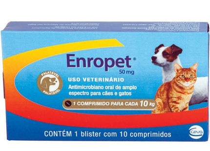 CEVA ENROPET 50MG - 10 COMPRIMIDOS