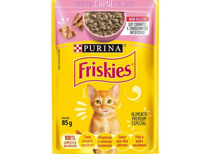 FRISKIES SACHE FILHOTES CARNE AO MOLHO 85G