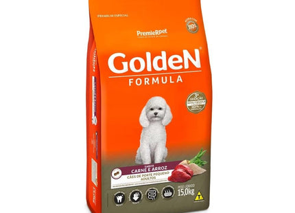 GOLDEN CAES ADULTOS PORTE PEQ. CARNE/ARROZ 15KG
