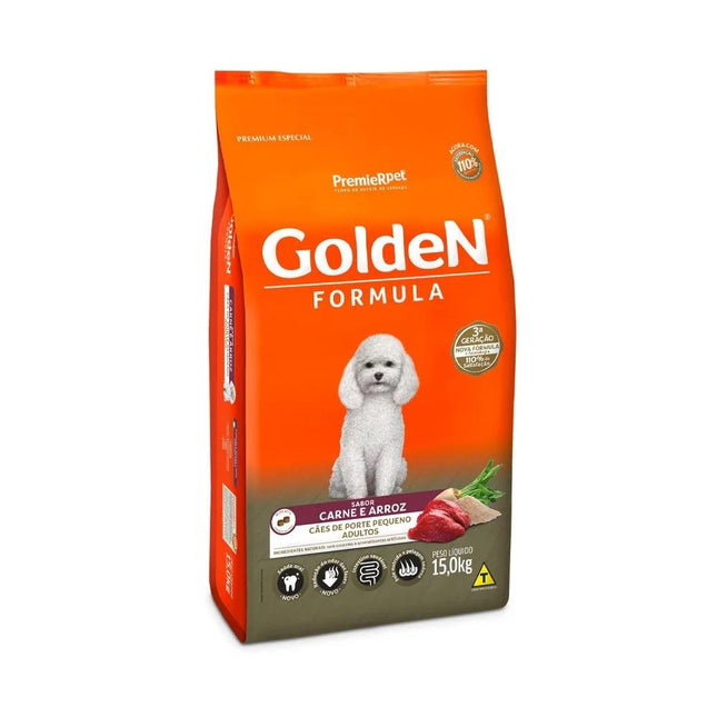 GOLDEN CAES ADULTOS PORTE PEQ. CARNE/ARROZ 15KG