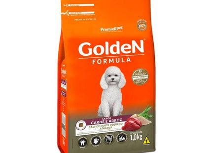 GOLDEN CAES ADULTOS PORTE PEQ. CARNE/ARROZ 1KG