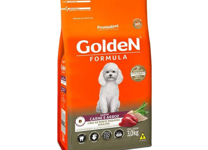 GOLDEN CAES ADULTOS PORTE PEQ. CARNE/ARROZ 3KG