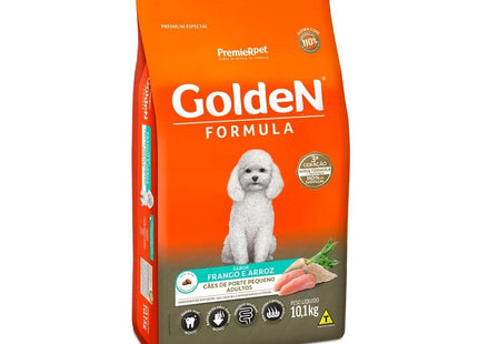 GOLDEN CAES ADULTOS PORTE PEQ. FRANGO/ARROZ 10,1KG