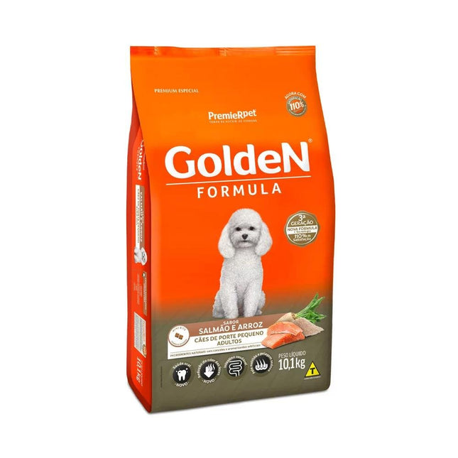 GOLDEN CAES ADULTOS PORTE PEQ. SALMAO/ARROZ 10,1KG