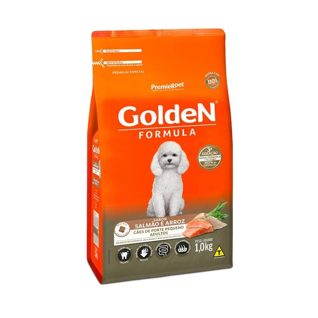 GOLDEN CAES ADULTOS PORTE PEQ. SALMAO/ARROZ 1KG