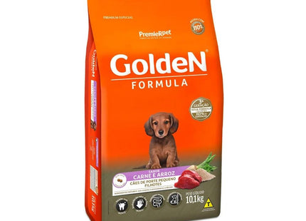 GOLDEN CAES FILHOTES PORTE PEQ. CARNE/ARROZ 10,1KG