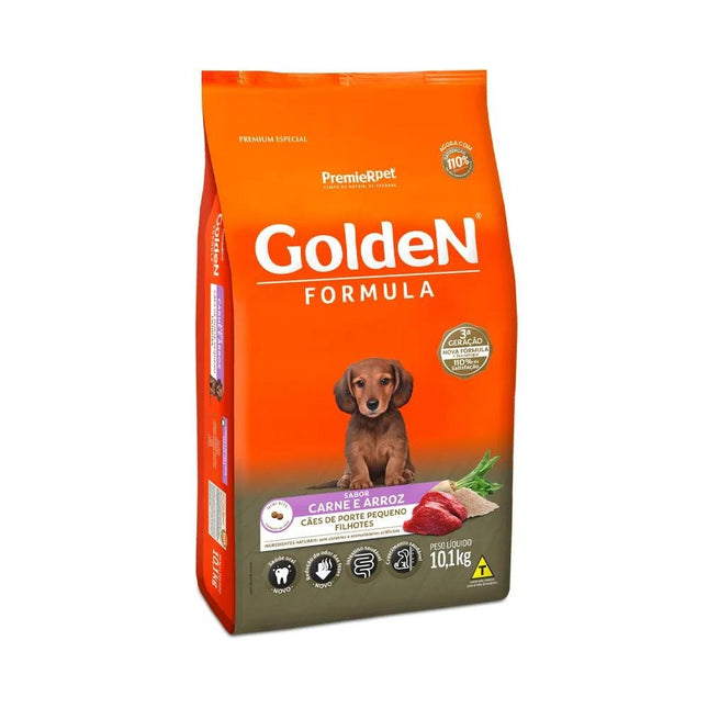 GOLDEN CAES FILHOTES PORTE PEQ. CARNE/ARROZ 10,1KG