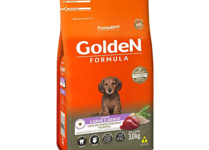 GOLDEN CAES FILHOTES PORTE PEQ. CARNE/ARROZ 3KG