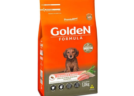 GOLDEN CAES FILHOTES PORTE PEQ. FRANGO/ARROZ 1KG