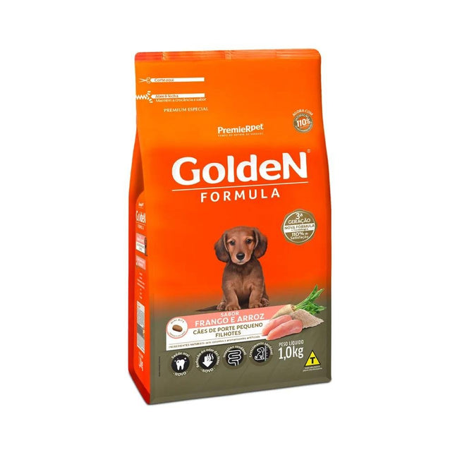 GOLDEN CAES FILHOTES PORTE PEQ. FRANGO/ARROZ 1KG
