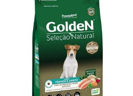 GOLDEN SEL. NAT. CAES ADULTOS PORTE PEQ. FRANGO/ARROZ 10,1KG