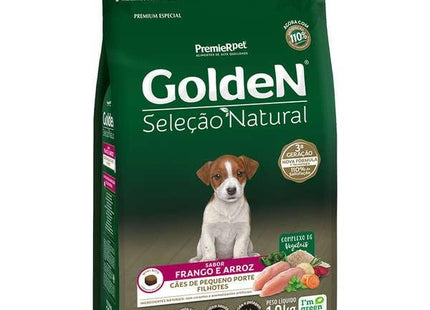 GOLDEN SEL. NAT. CAES FILHOTES PORTE PEQ. FRANGO/ARROZ 1KG