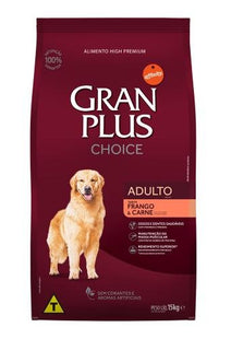 GRAN PLUS CAES ADULTOS CHOICE FRANGO/CARNE 15KG