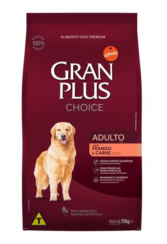 GRAN PLUS CAES ADULTOS CHOICE FRANGO/CARNE 15KG