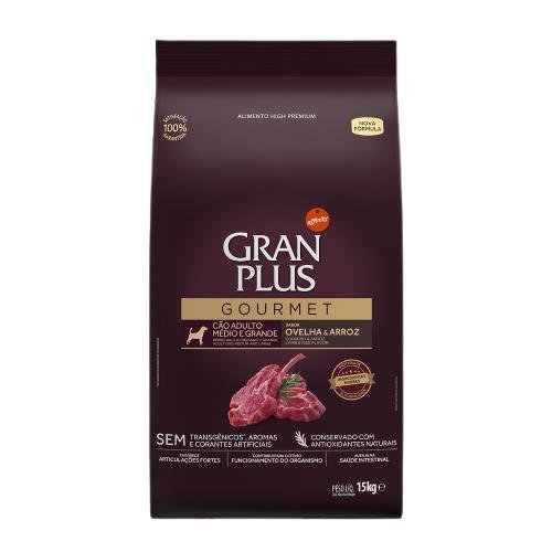 GRAN PLUS GOURMET CAES ADULTOS OVELHA ARROZ 15KG