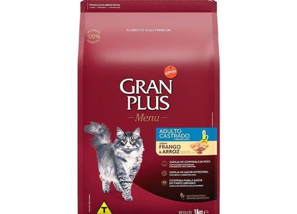 GRAN PLUS GATOS CASTRADOS FRANGO 3KG