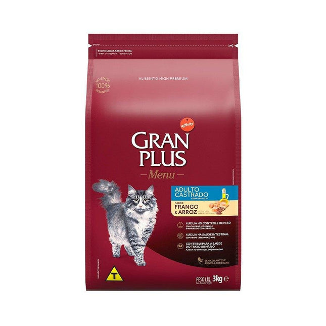 GRAN PLUS GATOS CASTRADOS FRANGO 3KG