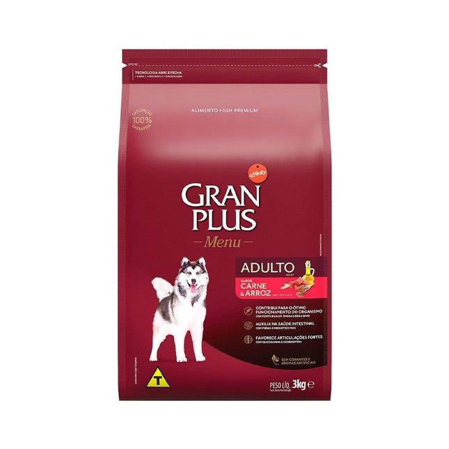 GRAN PLUS MENU CAES ADULT CARNE ARROZ 3KG