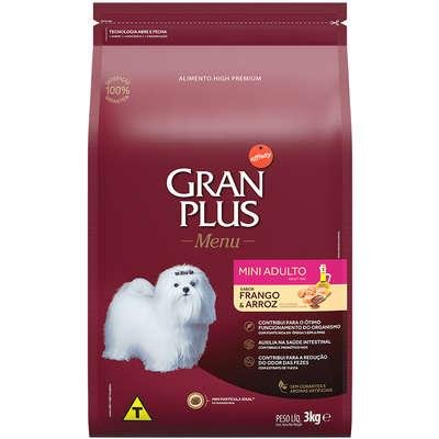 GRAN PLUS MENU CAES ADULTOS MINI FRANGO 3KG
