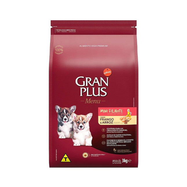 GRAN PLUS MENU CAES FILHOTES MINI FRANGO 3KG
