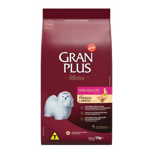 GRAN PLUS MENU CAES ADULTOS MINI FRANGO 15KG