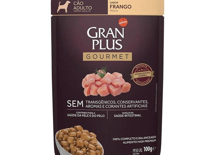 GRAN PLUS SACHE CAES GOURMET ADULTOS FRANGO 100G
