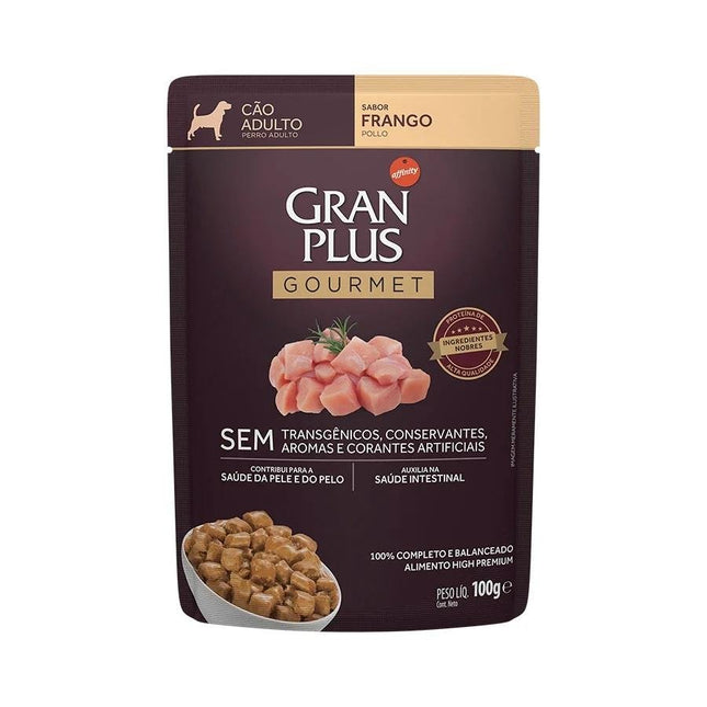 GRAN PLUS SACHE CAES GOURMET ADULTOS FRANGO 100G