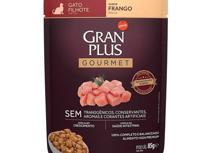 GRAN PLUS SACHE GATOS GOURMET FILHOTES FRANGO 85G