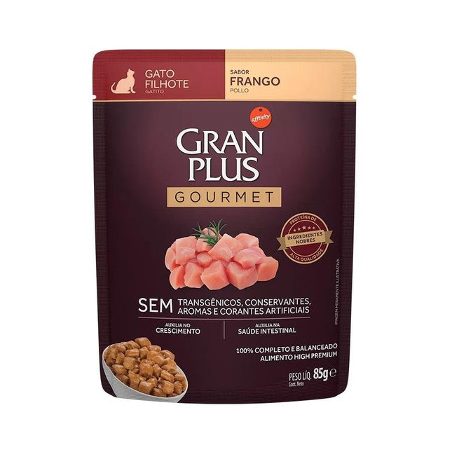 GRAN PLUS SACHE GATOS GOURMET FILHOTES FRANGO 85G