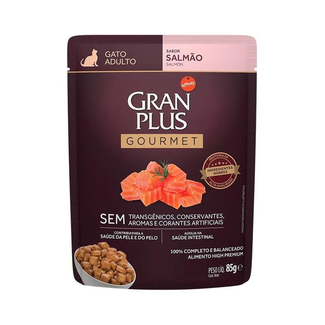 GRAN PLUS SACHE GATOS GOURMET SALMAO 85G