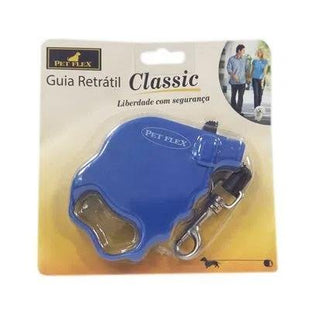 PET FLEX GUIA RETRATIL AZUL CAES ATE 5KG